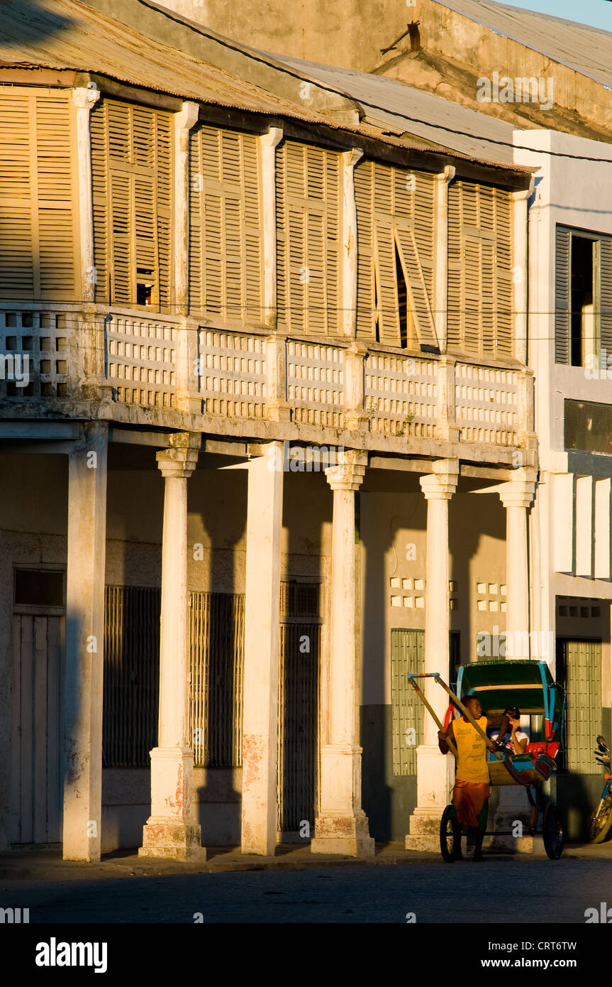 L'architecture coloniale française, Mahajanga, Madagascar Banque D'Images
