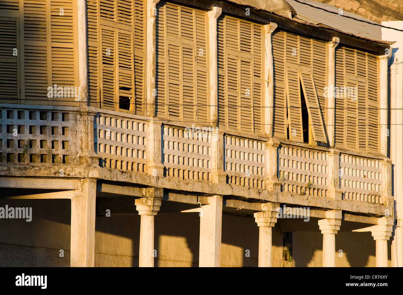 L'architecture coloniale française, Mahajanga, Madagascar Banque D'Images