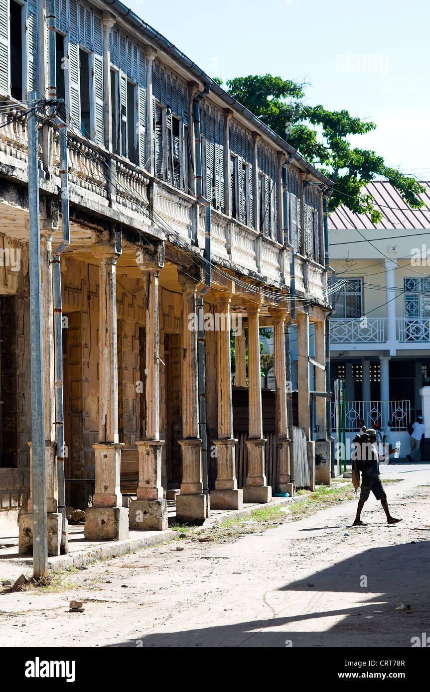 L'architecture coloniale française, Mahajanga, Madagascar Banque D'Images