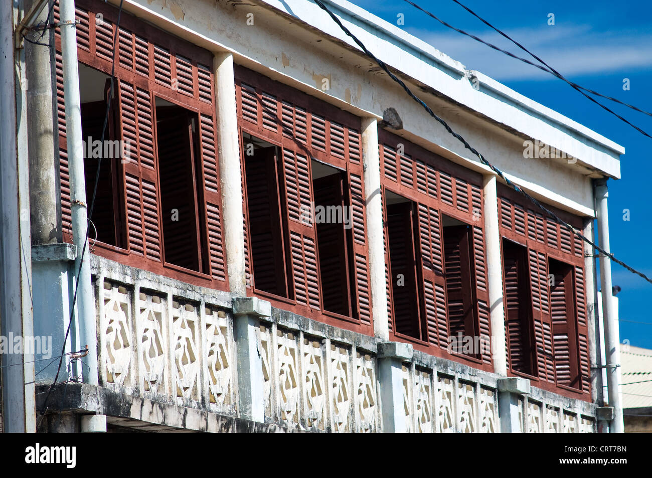 L'architecture coloniale française, Mahajanga, Madagascar Banque D'Images