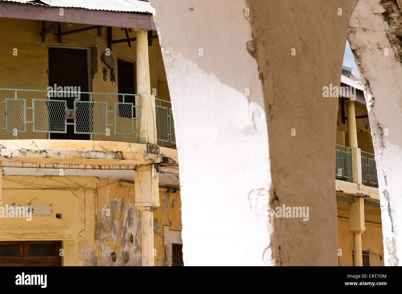 L'architecture coloniale française, Mahajanga, Madagascar Banque D'Images