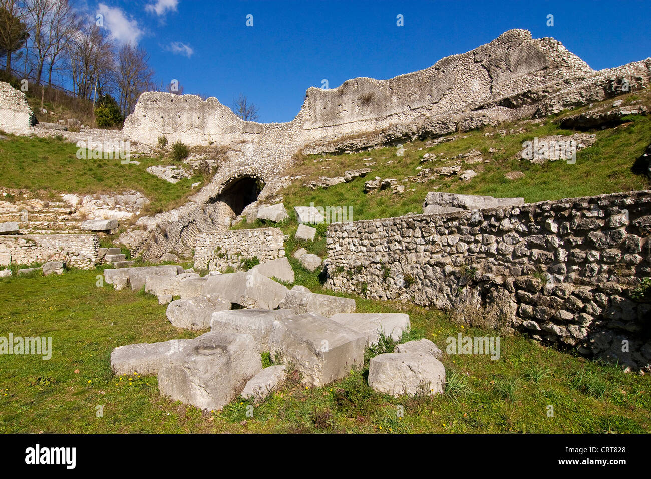 Europe Latium Latium Montecassino Province de Frosinone amphithéâtre romain Banque D'Images