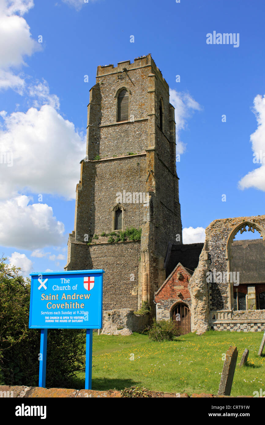 L'église Saint Andrews Covehithe Suffolk Angleterre UK Banque D'Images