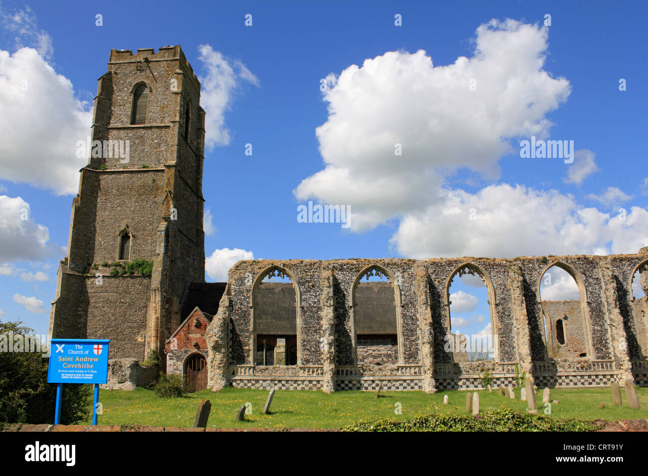 L'église Saint Andrews Covehithe Suffolk Angleterre UK Banque D'Images