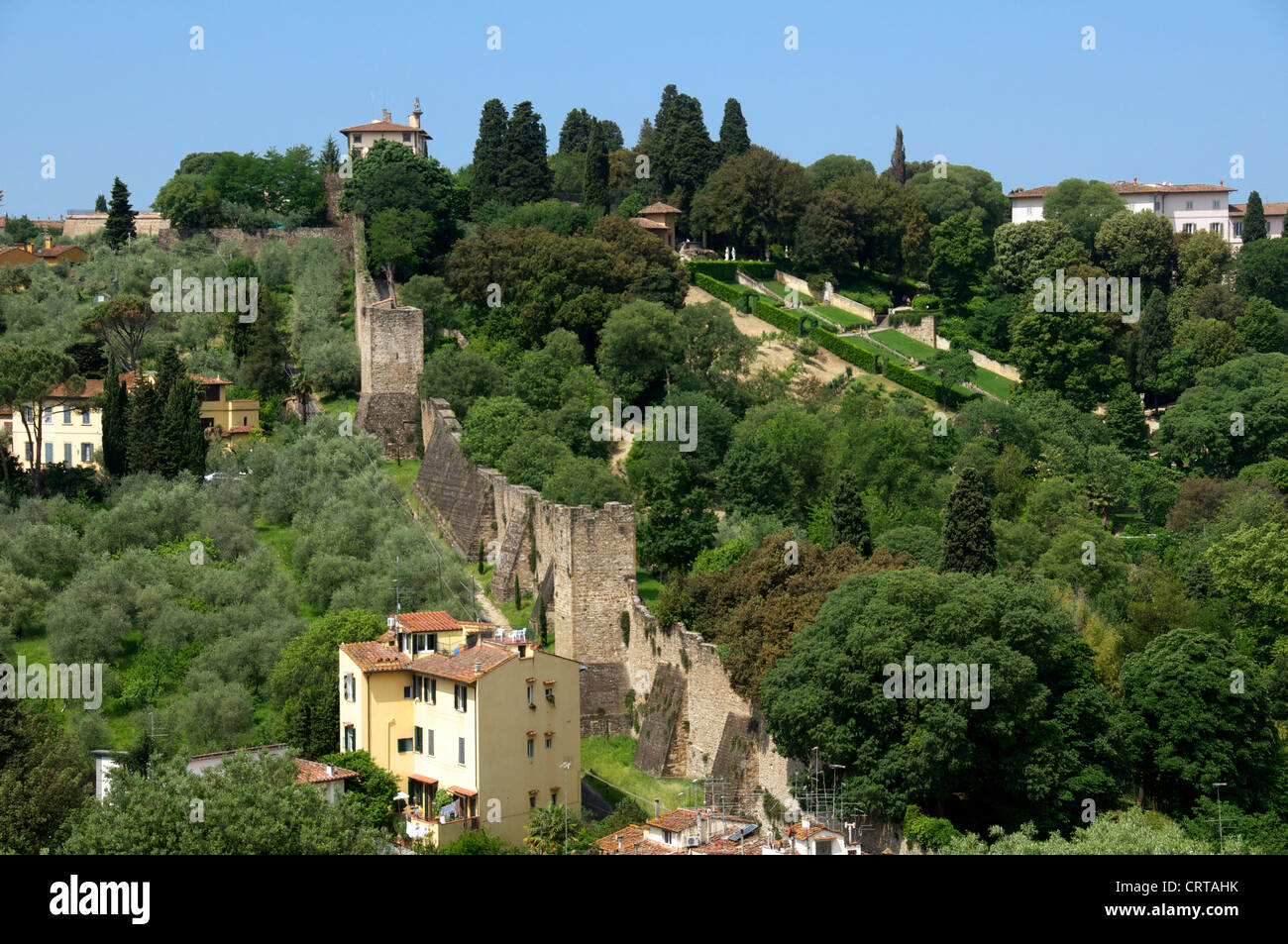 Murs et Fort Belvedere Florence Italie Banque D'Images