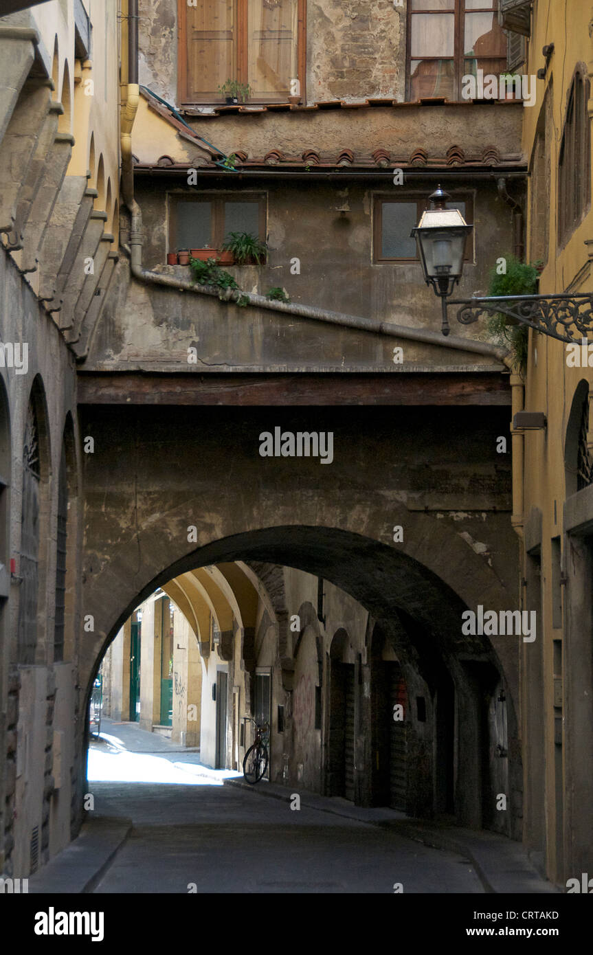 Vieille rue étroite Florence Italie Banque D'Images