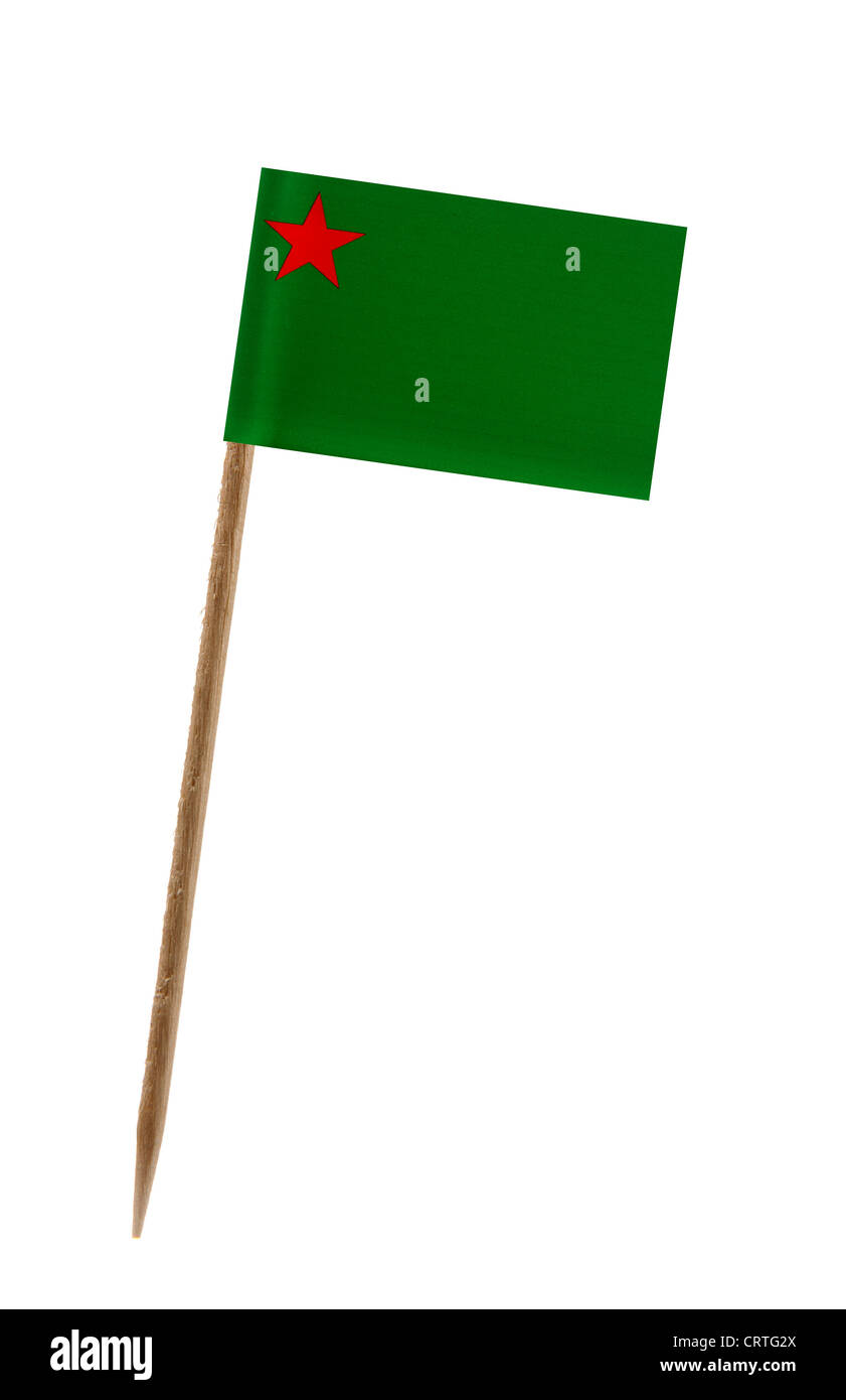 Dent avec un petit drapeau du papier du Bénin Banque D'Images