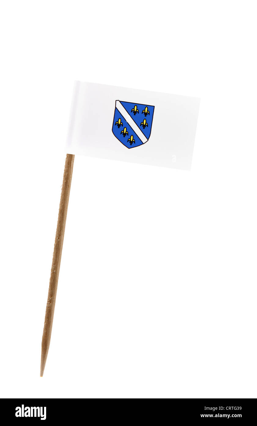Dent avec un petit drapeau de la Bosnie-Herzégovine Banque D'Images