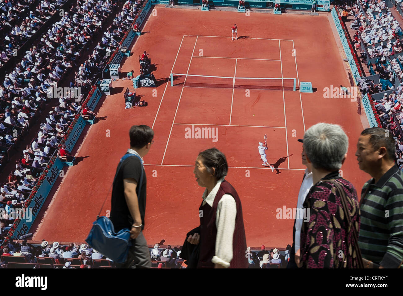 Roland Garros PR Event à l'endroit, Beijing, Chine. Banque D'Images