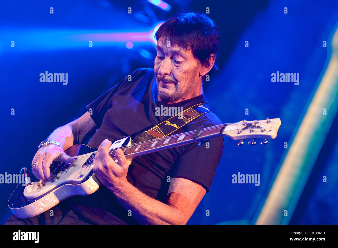 Chris Rea fonctionne à la Sportarena, Hongrie 02.15.2012. Banque D'Images