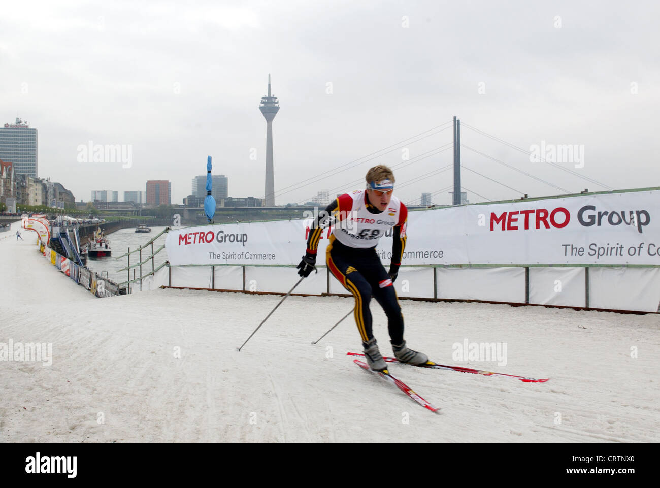 Sprint de Coupe du Monde de ski FIS à Düsseldorf Banque D'Images