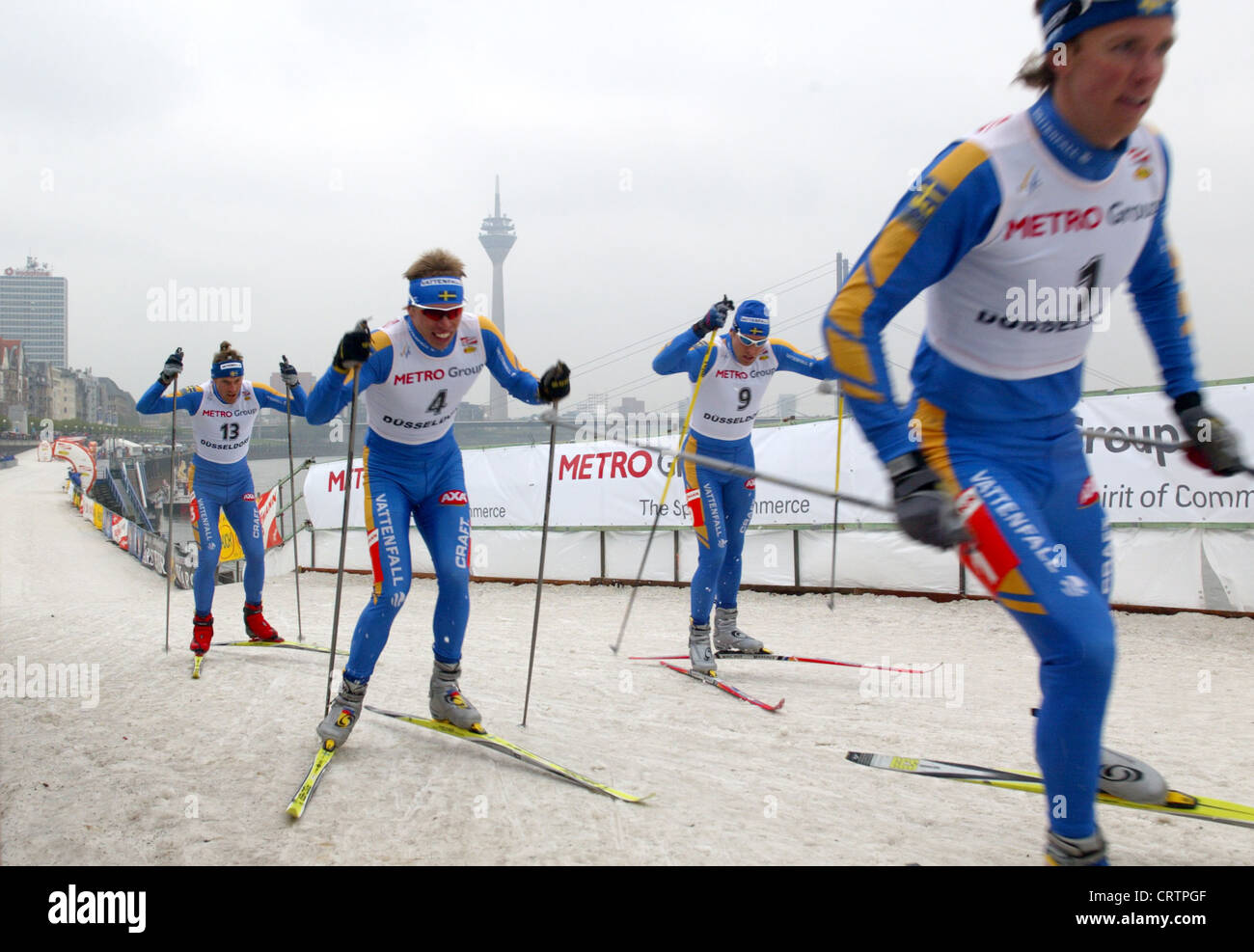 Sprint de Coupe du Monde de ski FIS à Düsseldorf Banque D'Images