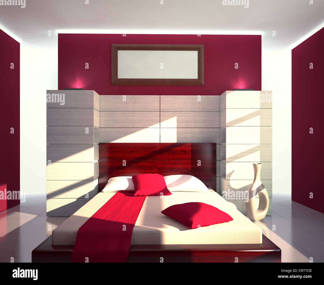 Chambre A Coucher Rouge Et Blanc Chambre à coucher moderne rouge et blanc voir Photo Stock - Alamy
