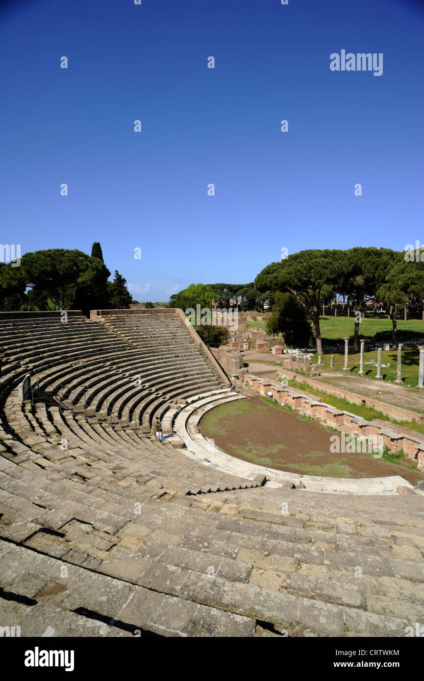 Italie, Rome, Ostia Antica, théâtre romain Banque D'Images