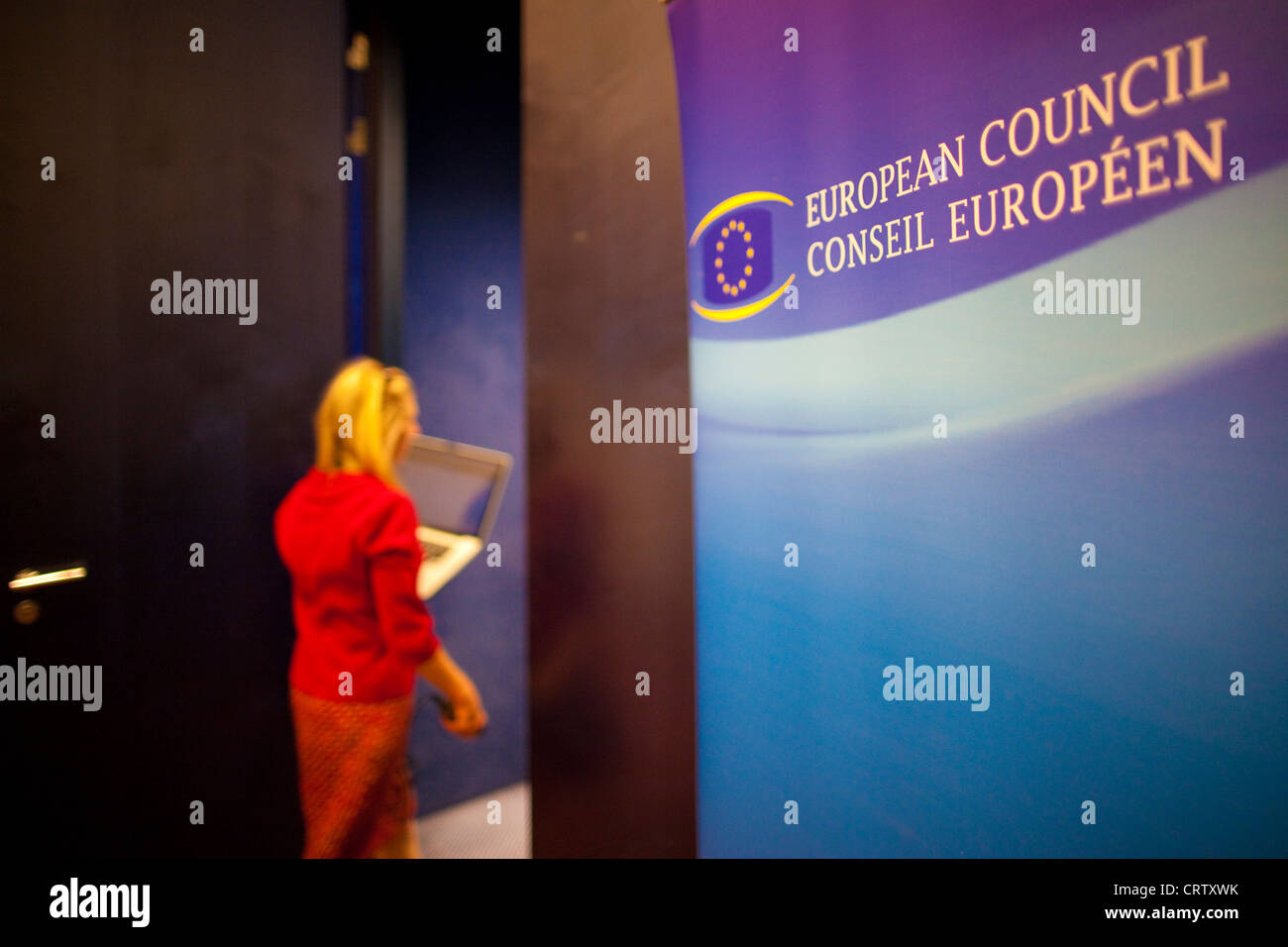 Les bureaux du Conseil européen, Bruxelles, Belgique. Banque D'Images