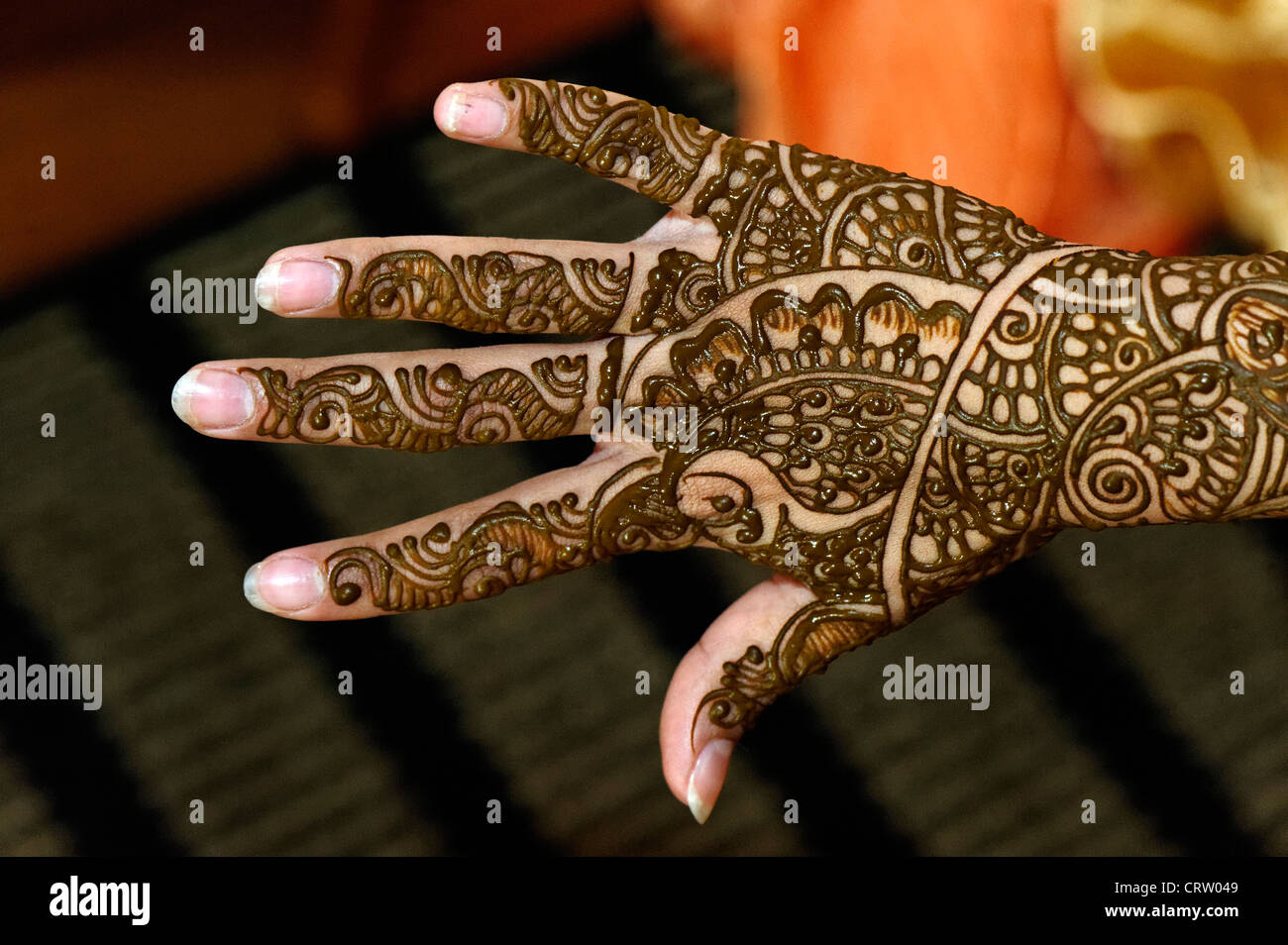 Dessins De Peinture Au Henné Main Indienne Mariée Photos