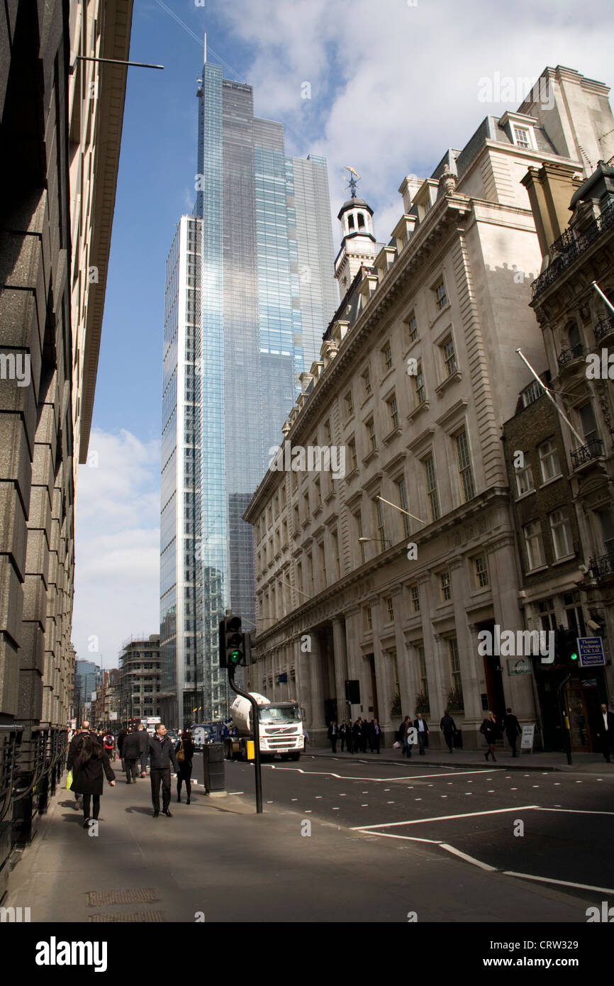 Ville Rue buliding à mille carré financier Banque D'Images