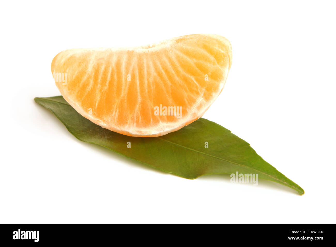 Tranche de peeled tangerine Banque D'Images