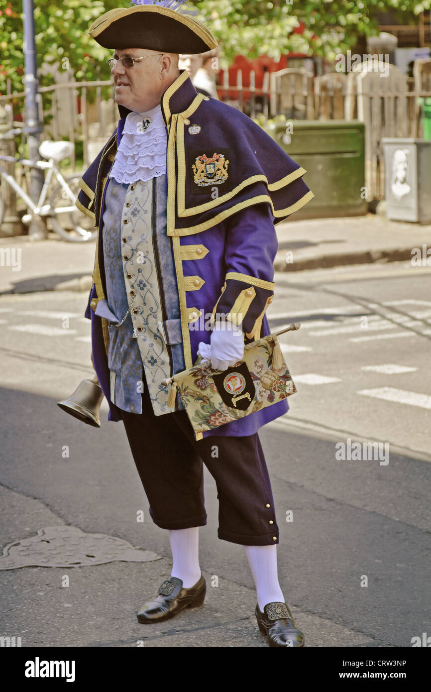 UK Oxford Town Crier Banque D'Images