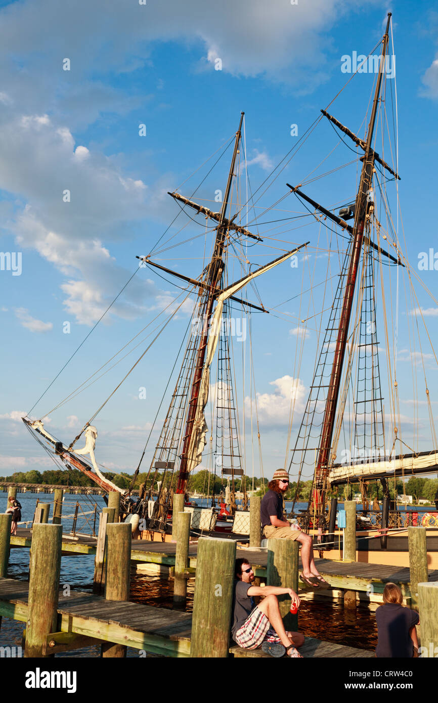 Journée portes ouvertes à Sultana goélette, Chestertown, Eastern Shore, Kent County, Maryland Banque D'Images