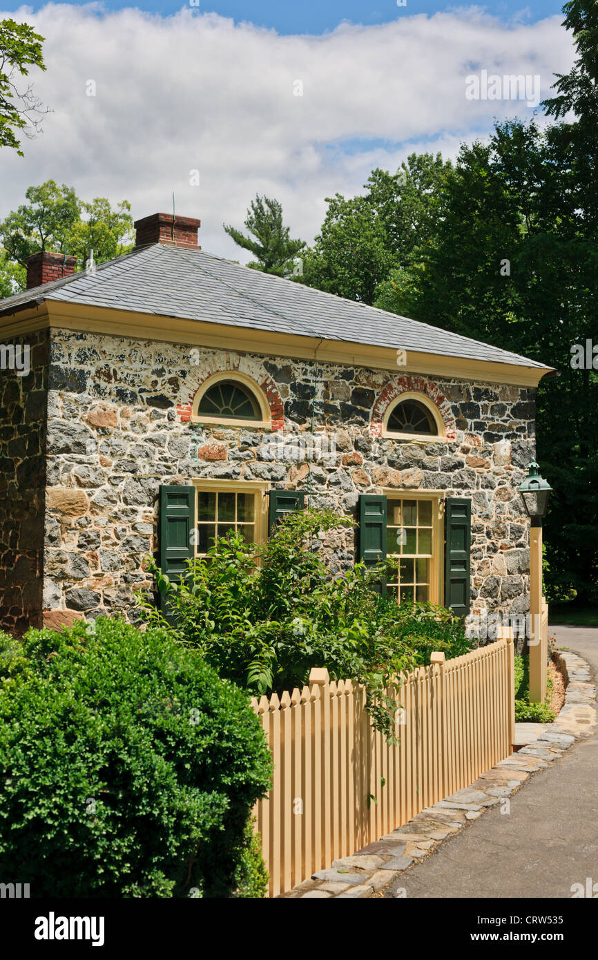 Premier bureau de E. I. du Pont Company, 1837, Eleutherian Mills, Wilmington, Delaware, sur Brandywine River Banque D'Images