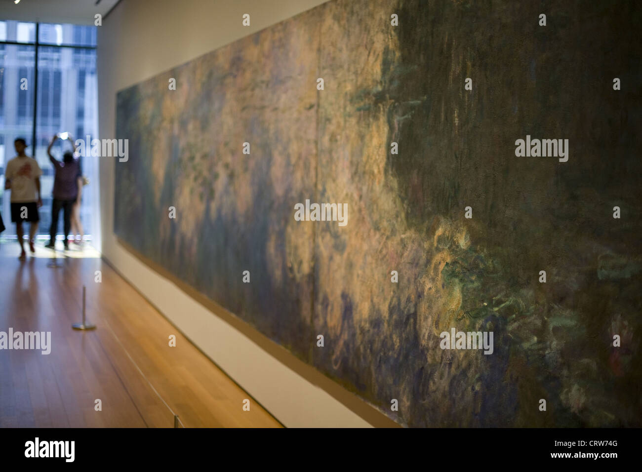 Réflexions des nuages sur l'Étang aux Nymphéas de Claude Monet en MOMA New York Banque D'Images