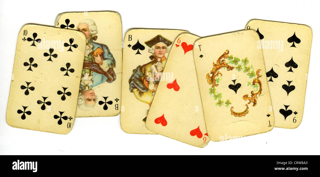 CARTE à JOUER, ancien jeu de cartes, aigle impérial, filigrane, cartes anciennes CARTE à JOUER, ancien jeu de cartes, aigle impérial, filigrane, cartes anciennes