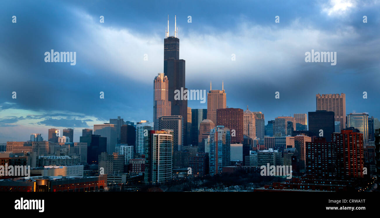 Skyline de Chicago, Illinois Banque D'Images