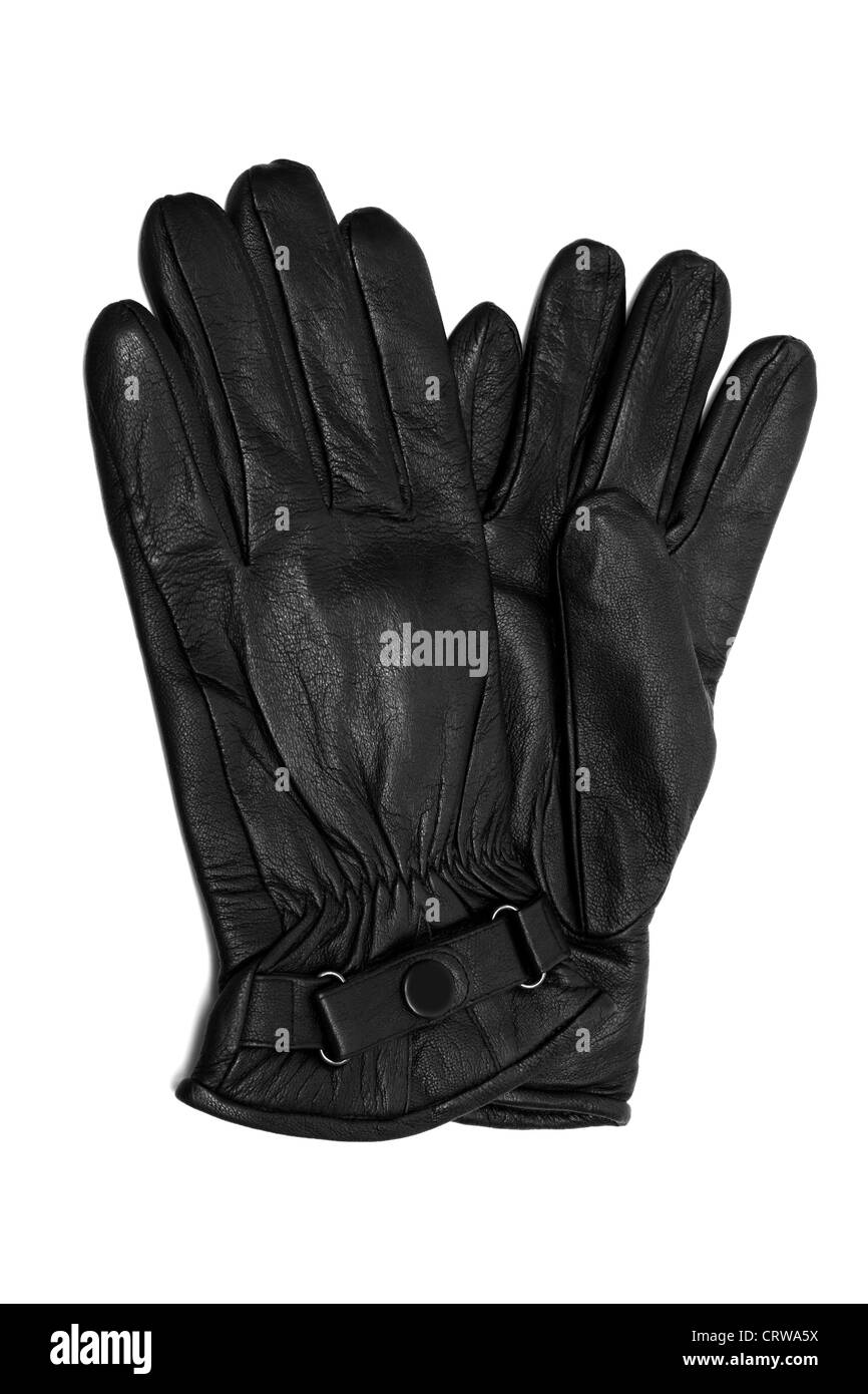 Gants en cuir noir Banque de photographies et d'images à haute résolution -  Alamy