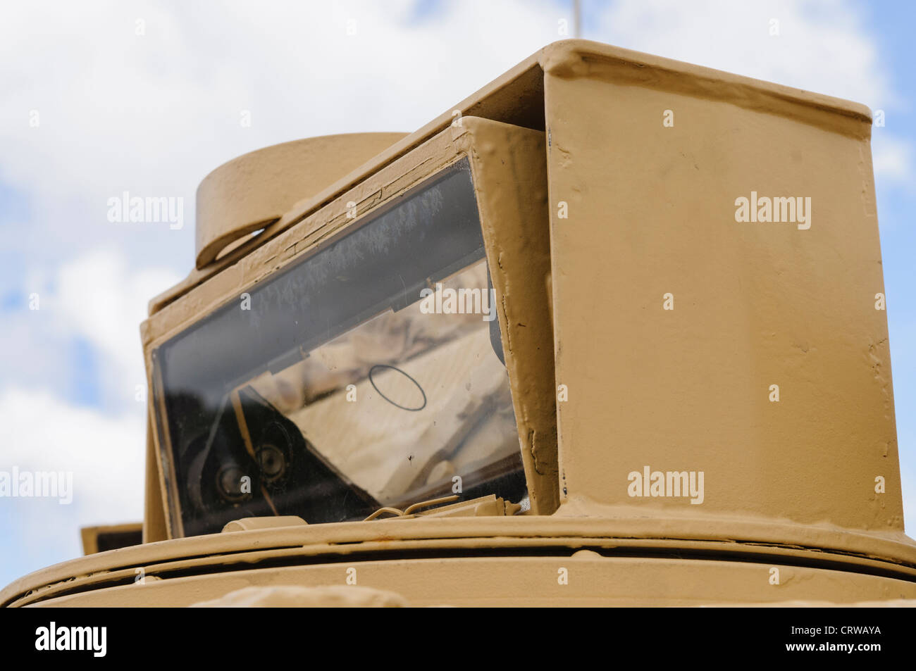 Prisme commandants sur un véhicule de reconnaissance Scorpion Banque D'Images