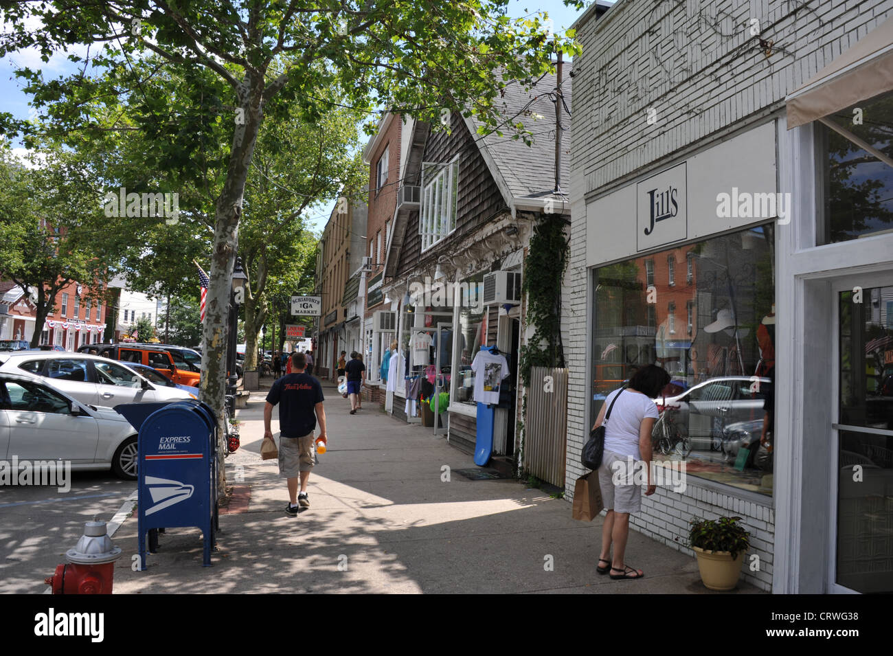 Sag Harbor , les Hamptons, New York. Banque D'Images