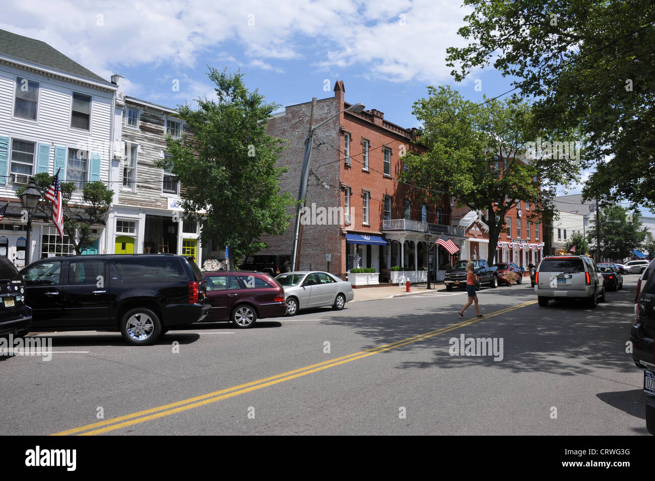 Sag Harbor , les Hamptons, New York. Banque D'Images