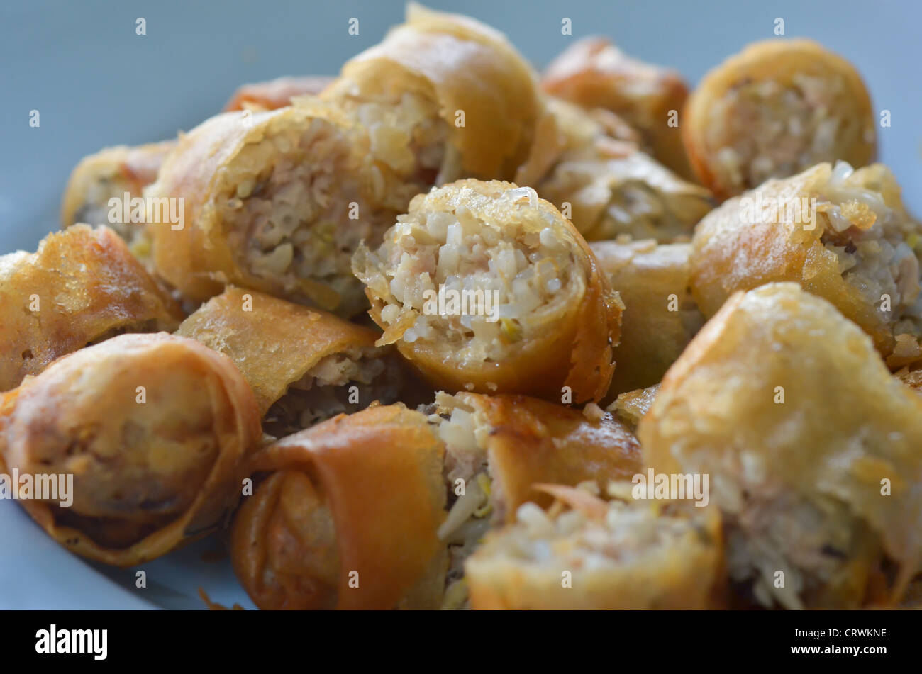 Des rouleaux de printemps , une cuisine de style vietnames Banque D'Images