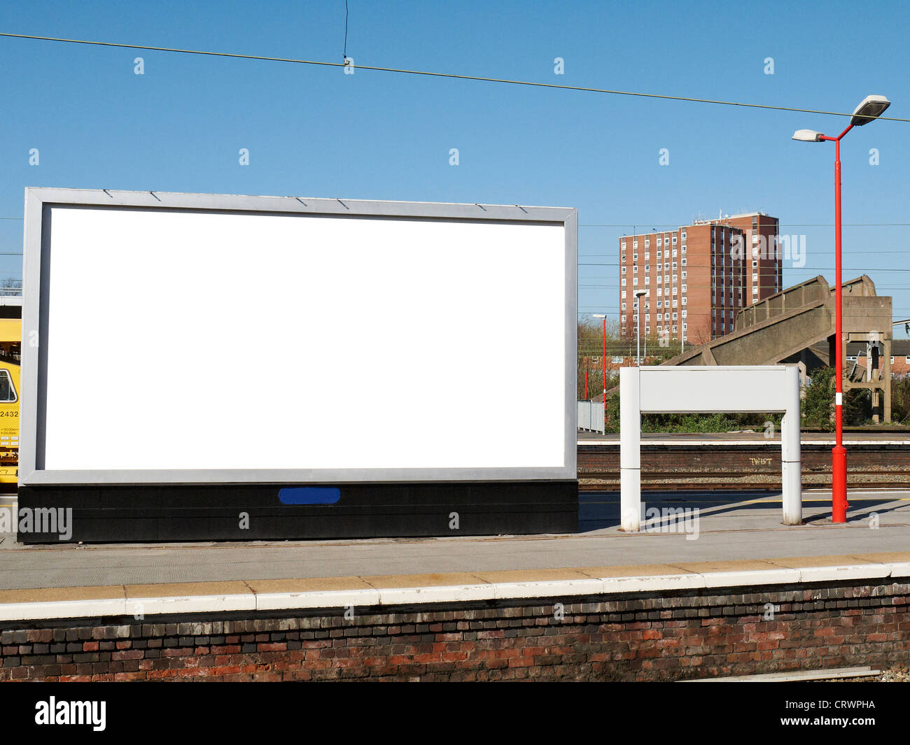 Remplir votre propre texte ou message, blank billboard au Royaume-Uni Banque D'Images