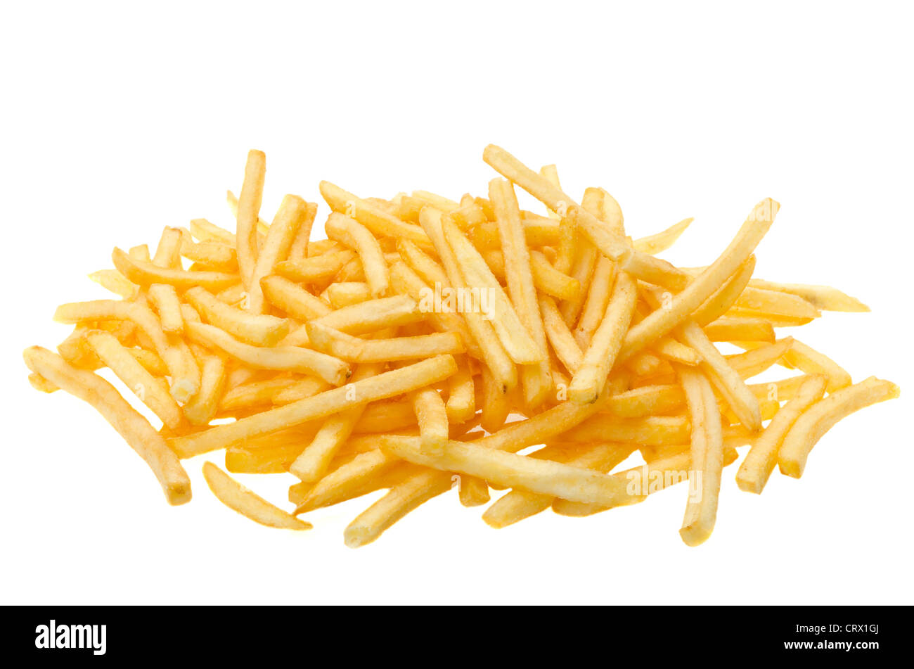 Un tas de frites - studio photo avec un fond blanc Banque D'Images