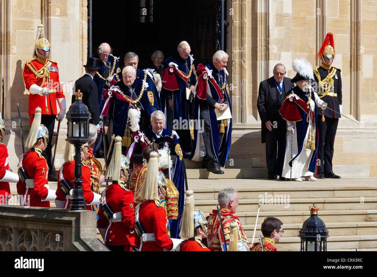 Chevaliers de la jarretière la jarretière à jour du château de Windsor 18 juin 2012. Par0198 Banque D'Images