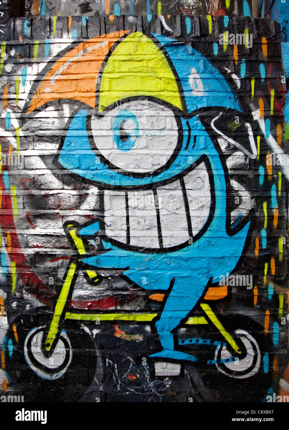 UK London Graffiti Banque D'Images