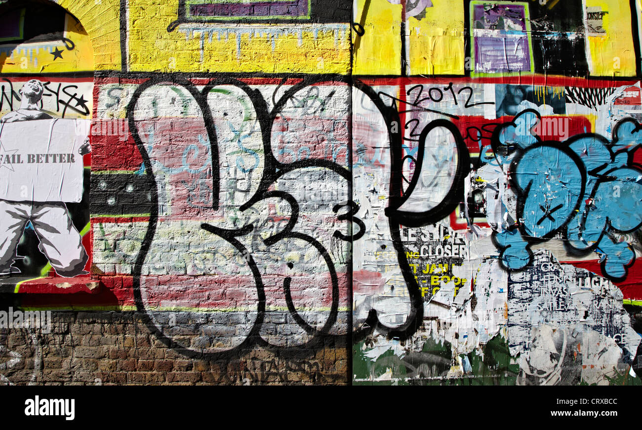 UK London Graffiti Banque D'Images