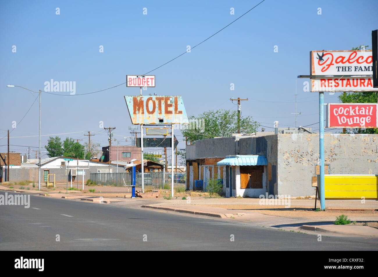 L'historique Route 66 motels, Winslow, Arizona, USA - Motel Banque D'Images