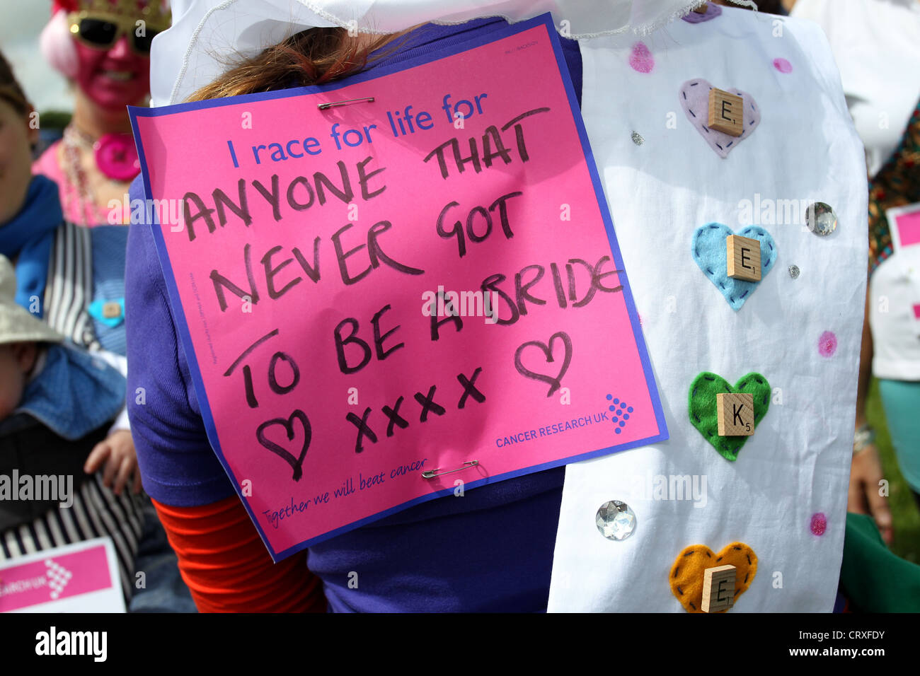 Race for Life 2012 Jour 1 à Stanmer Park, Brighton, East Sussex, UK. Banque D'Images Race for Life 2012 Jour 1 à Stanmer Park, Brighton, East Sussex, UK. Banque D'Images