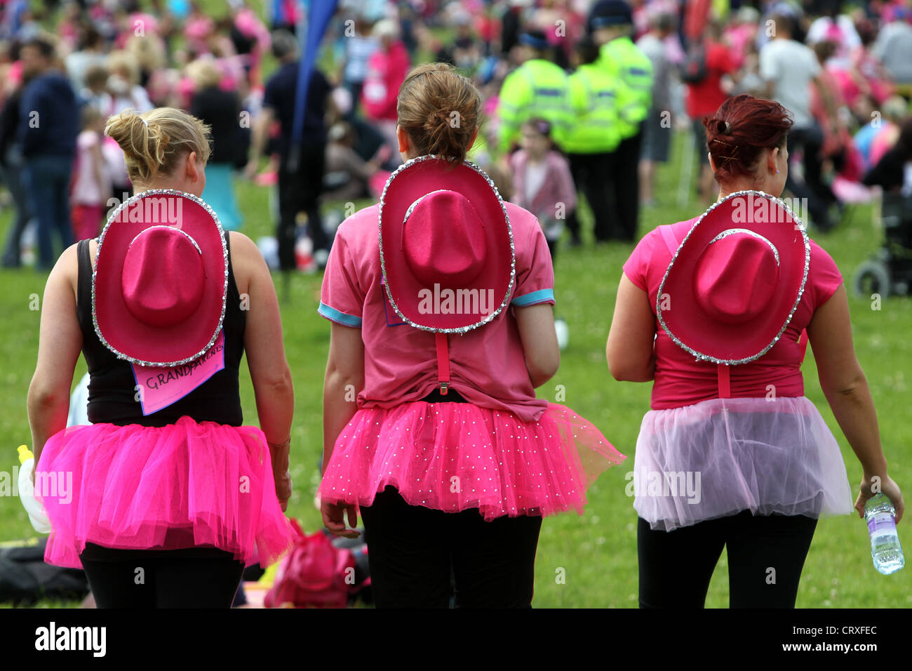 Race for Life 2012 Jour 1 à Stanmer Park, Brighton, East Sussex, UK. Banque D'Images Race for Life 2012 Jour 1 à Stanmer Park, Brighton, East Sussex, UK. Banque D'Images