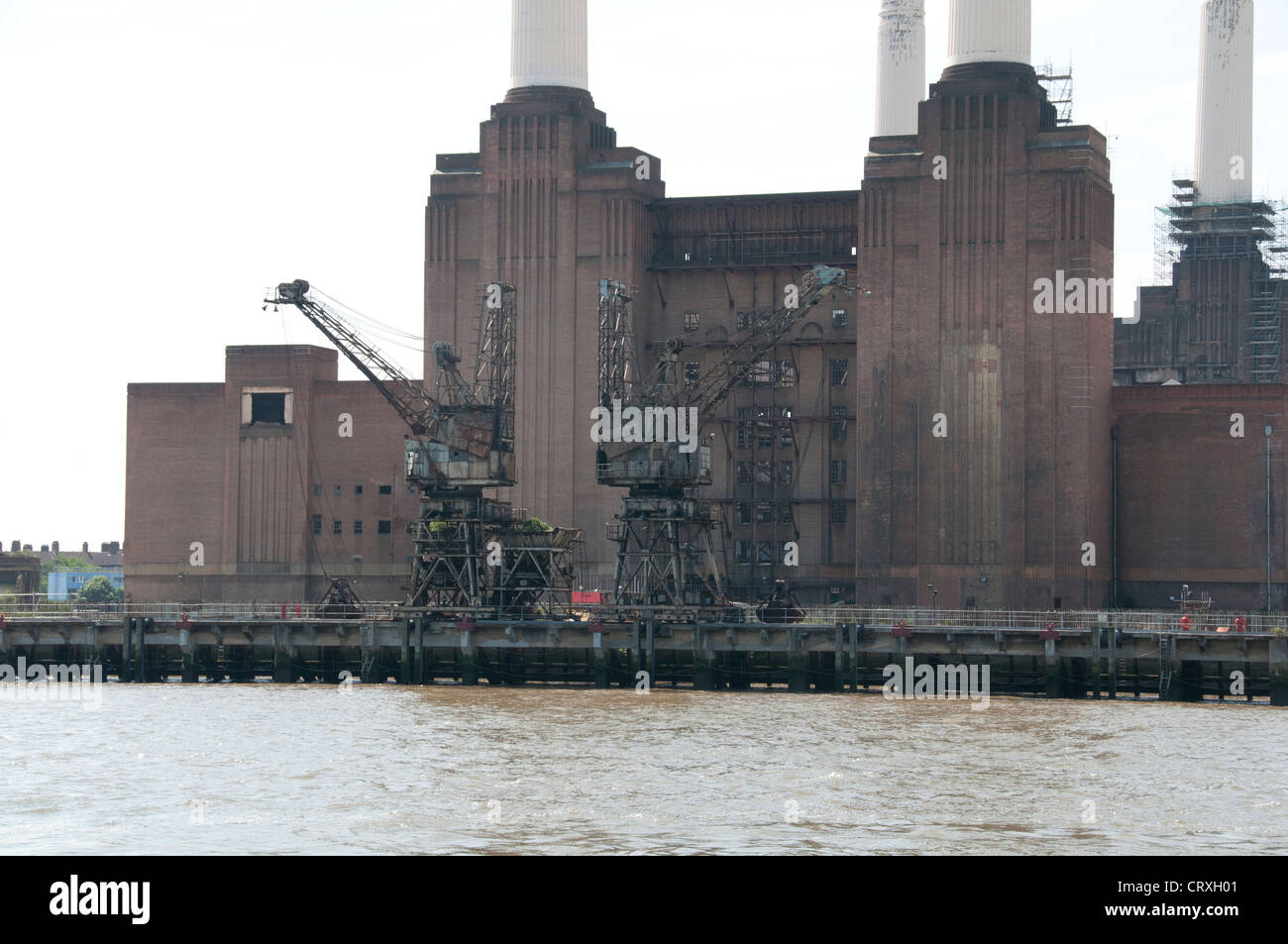 Battersea Power Station, en raison de réaménagement d'une entreprise malaisienne,maintenant 25 acres,Thames River,London,UK Banque D'Images