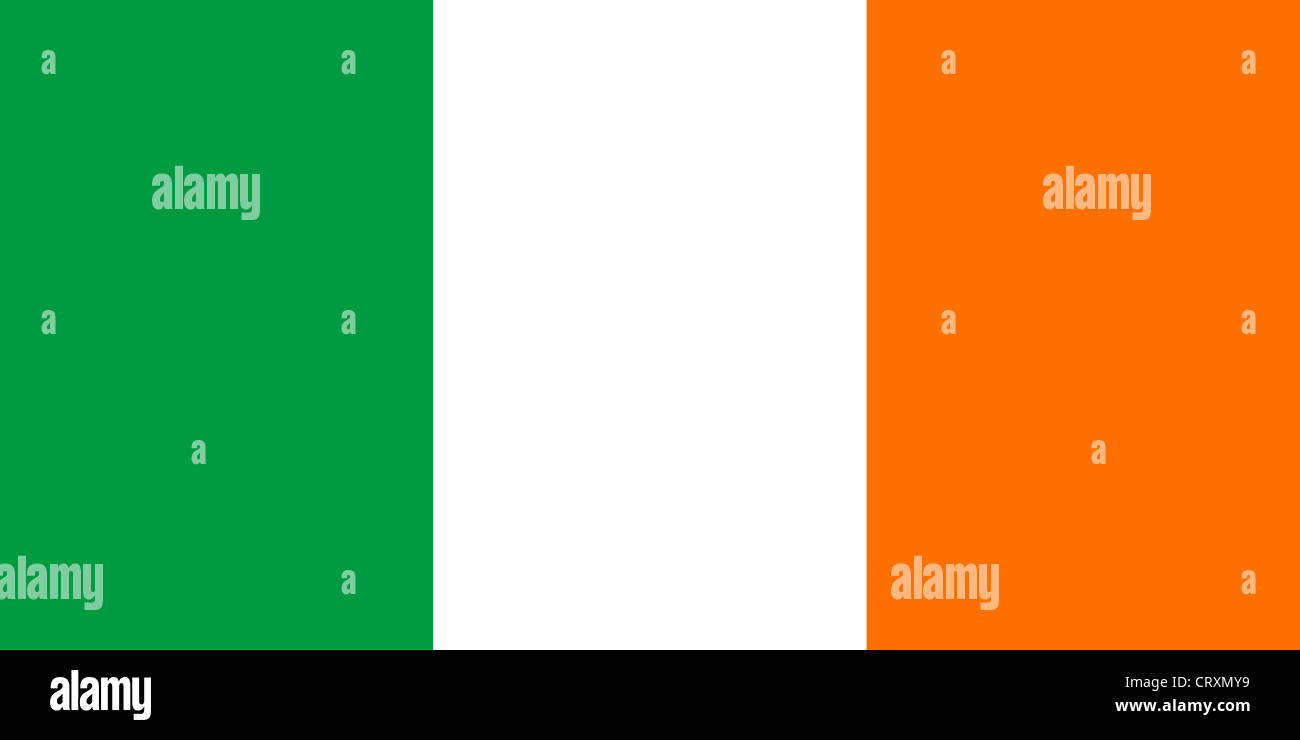 Drapeau de la République d'Irlande. Banque D'Images