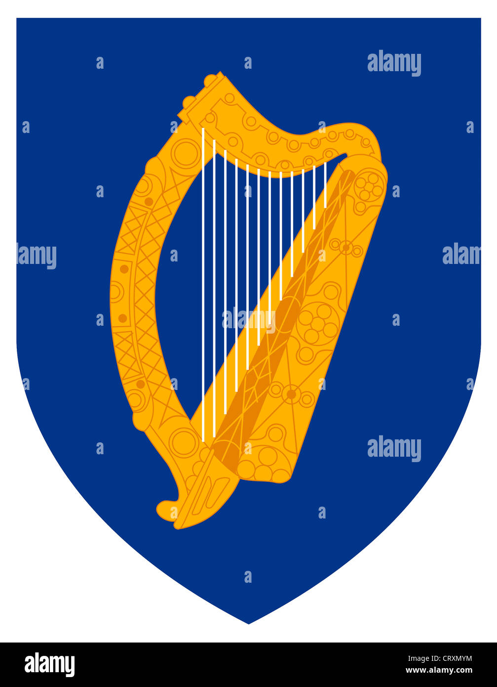 Armoiries de la République d'Irlande. Banque D'Images