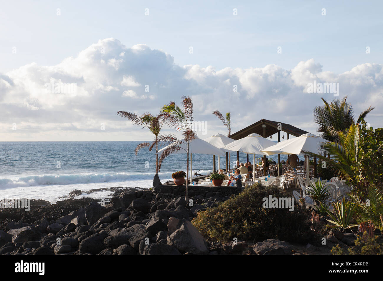 L'Espagne, Gran Canaria, personnes au restaurant Banque D'Images