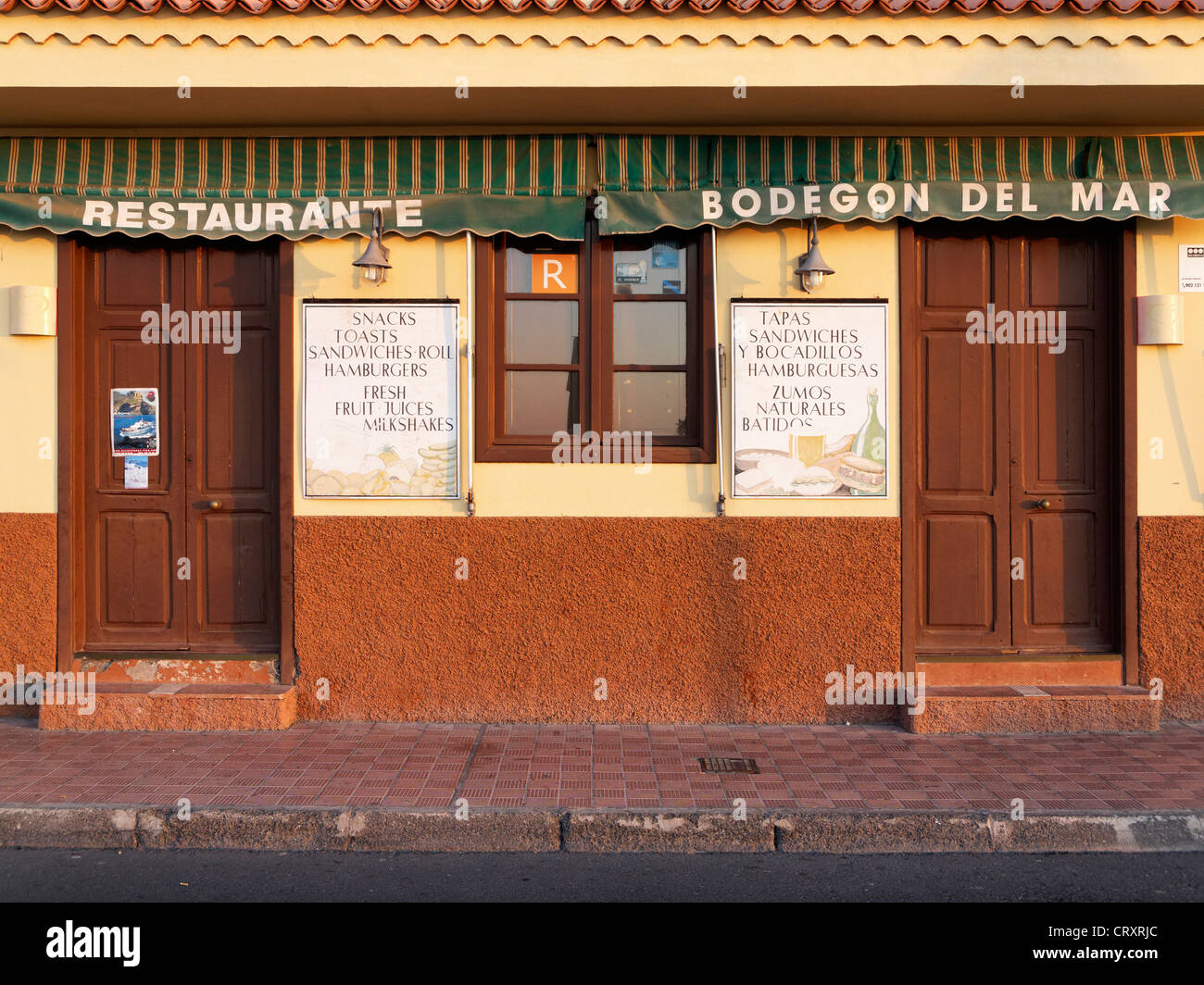 L'Espagne, la Gomera, vue du restaurant Bodegon del Mar Banque D'Images