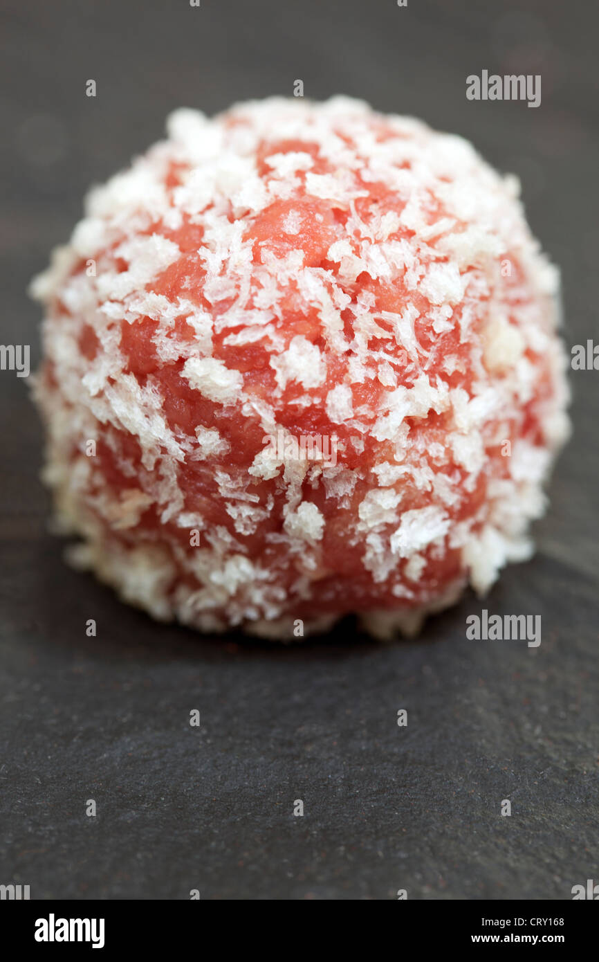 Viande panée Banque D'Images