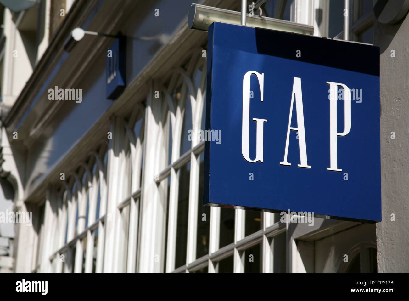 Gap le détaillant, la boutique sign, London, UK Banque D'Images