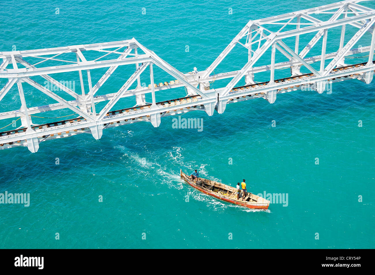 Pont de Pamban Banque D'Images