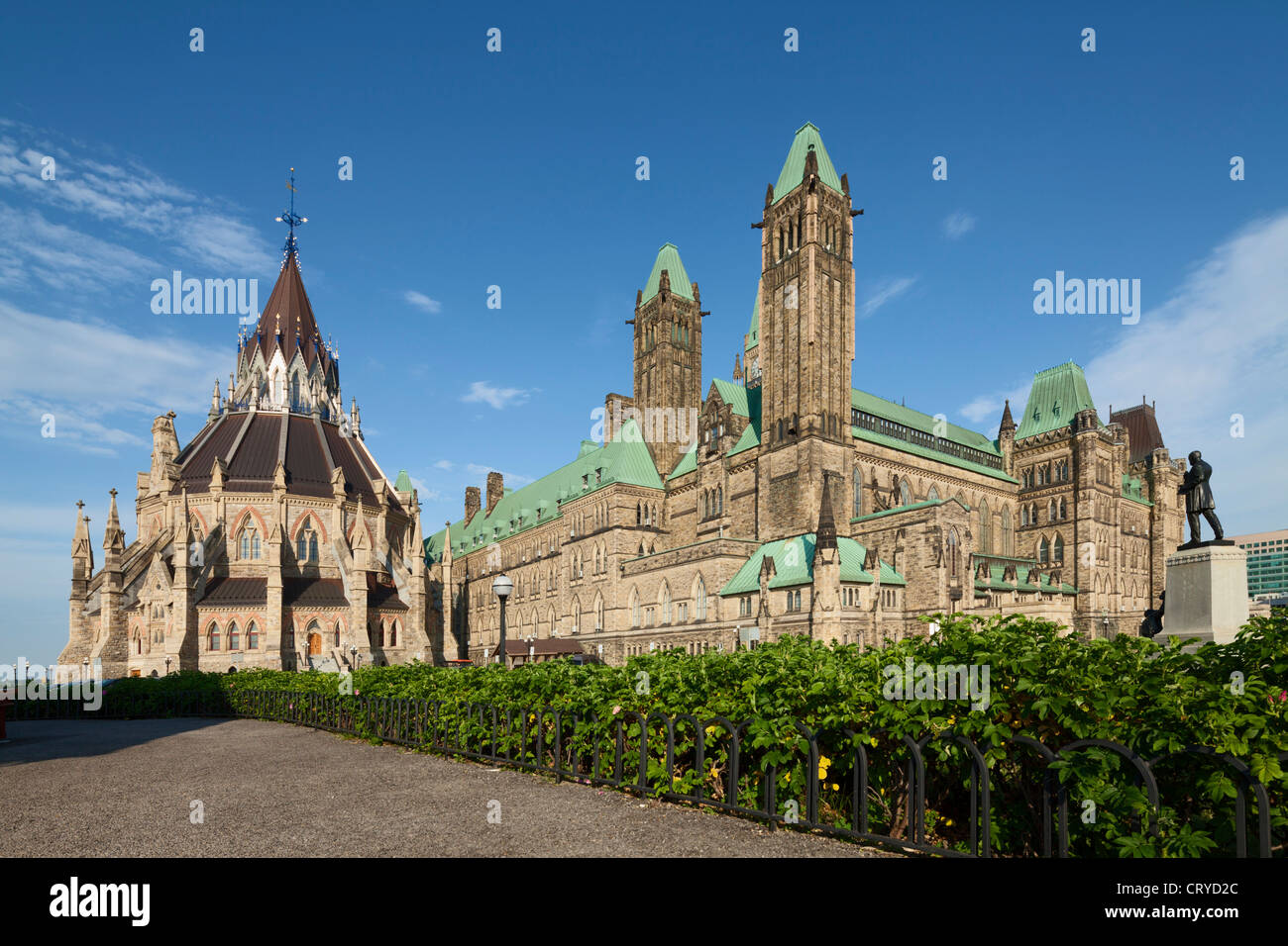 La colline du Parlement, Édifice du Centre, Ottawa Bibliothèque Banque D'Images